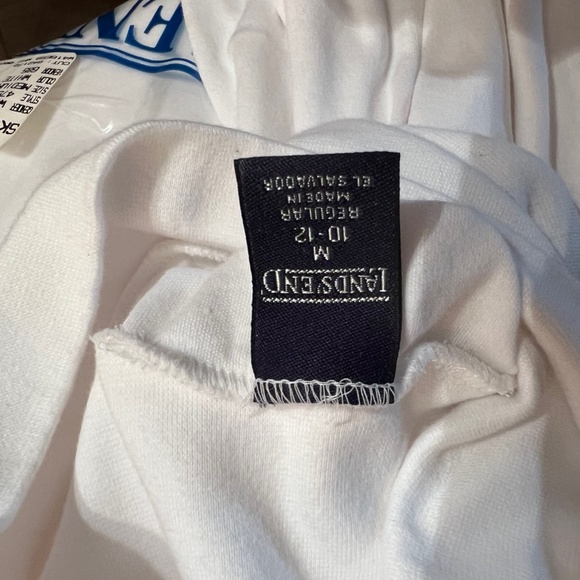 2 Lands End Ladies White Cotton Pima Lisle Turtlenecks,  Medium, Regular, NWT - Picture 11 of 12
